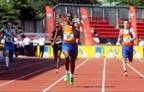 Clovis Asong (Greater Manchester) wins the Inter Boys 400 metres, 2011 Aviva English Schools' 81st Track and Field Championships, Gateshead International Stadium